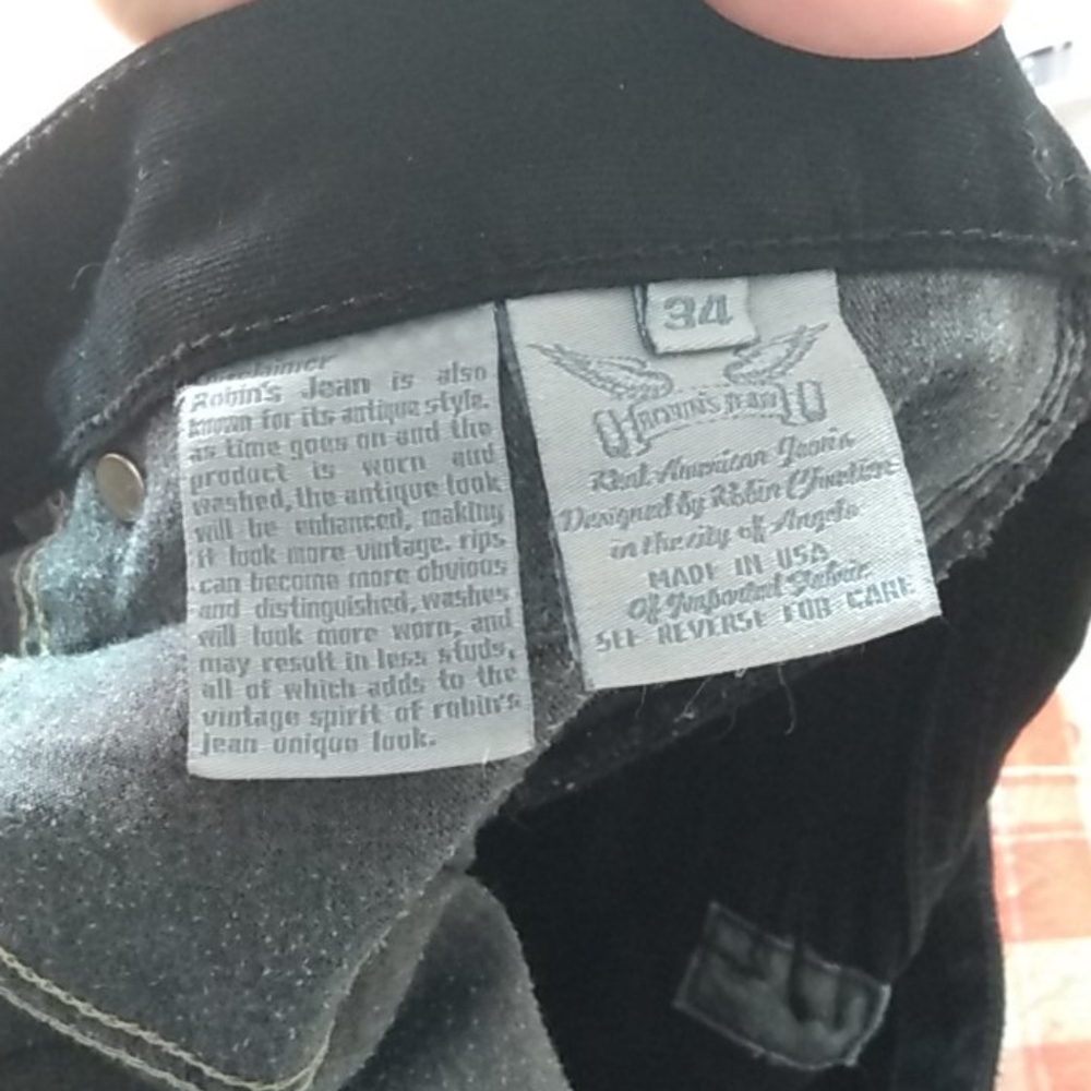 Black Robin's Jean long flap with Gold swarovski - Picture 4 of 10